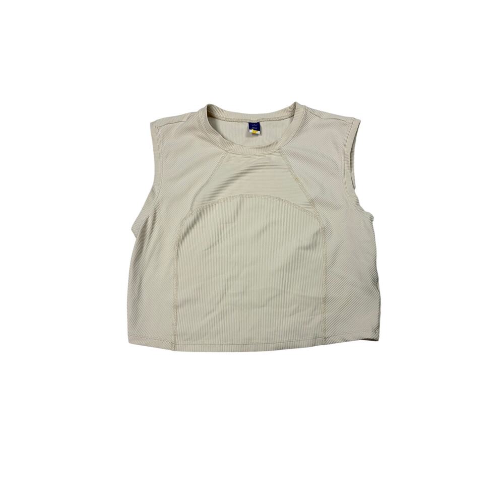 Old Navy powersoft go dri cream cropped performance tank. Size M. athletic
